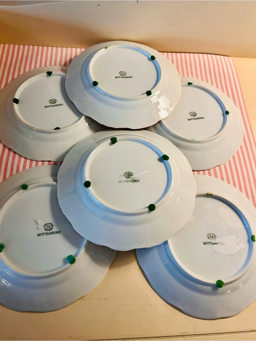 Vintage Set of 6 Mottahedeh 
